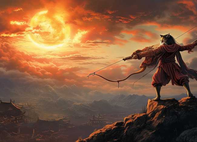 猫小帅故事后羿射日；猫小帅故事后羿射日全部不能少