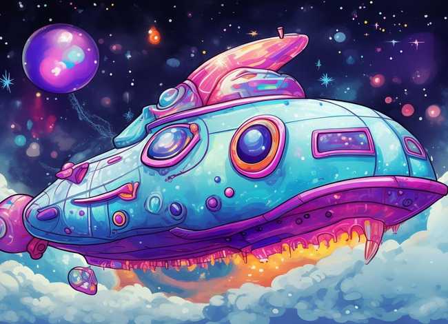 宇宙飞船童话；宇宙飞船的儿童画