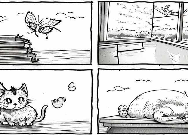 4格故事简笔画、4格故事简笔画图片