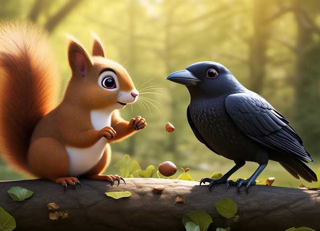儿童故事小松鼠与小乌鸦，小松鼠与小乌鸦这个故事告诉我们什么