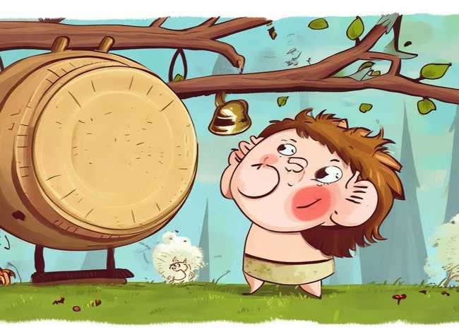 儿童故事掩耳盗铃图片；幼儿掩耳盗铃的小故事