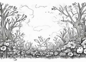 儿童故事创意黑白线描画、儿童黑白线描画优秀作品