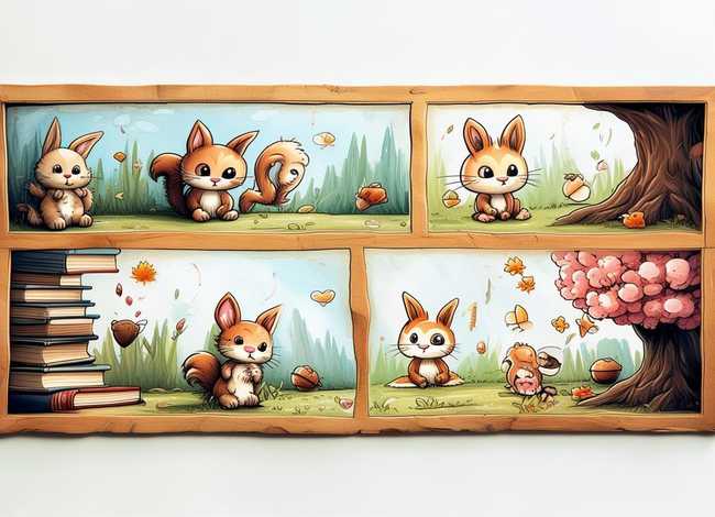 四格连环画故事组图；四格连环画小故事图片