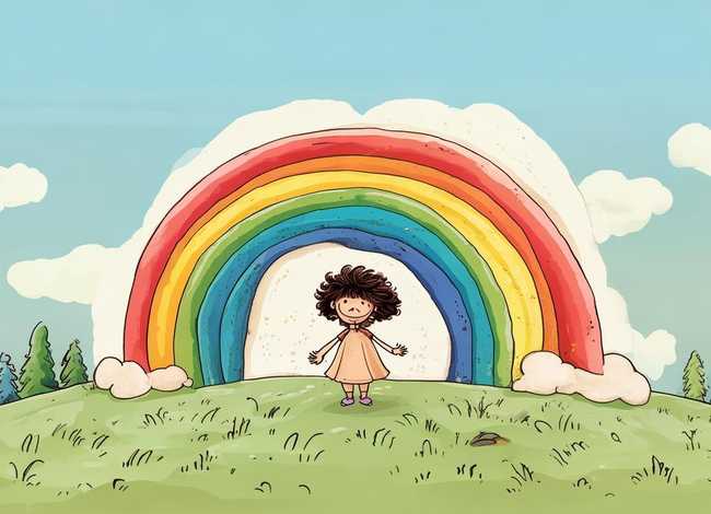 儿童故事插图简单；童年故事插图简单