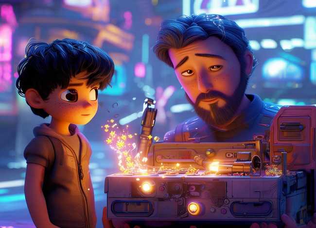 少儿科幻故事 - 少儿科幻故事 主角吉吉 爸爸有个工具包