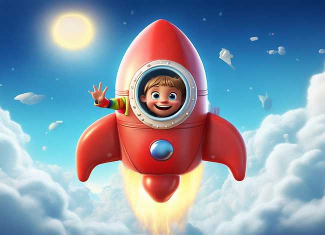 火箭儿童画（火箭儿童画教程）