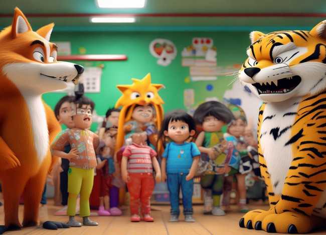 幼儿园《狐假虎威》表演故事视频；幼儿园公开课狐假虎威故事视频