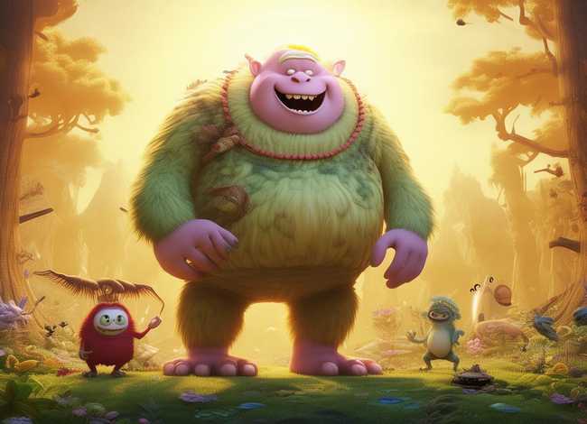 巨人和小怪兽儿童故事 - 大巨人和小怪兽的故事儿故事大全短篇三分钟