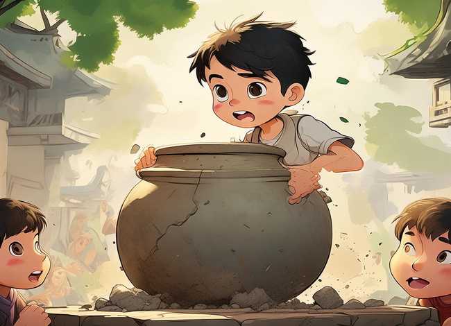 少儿讲故事-司马光砸缸，少儿故事书 司马光砸缸