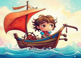 海上航行的儿童故事（海上航船儿童插图）