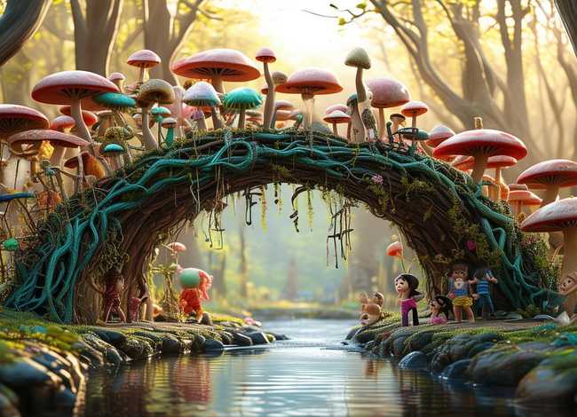 奇怪的桥儿童故事图（大班幼儿奇怪的桥故事图片）