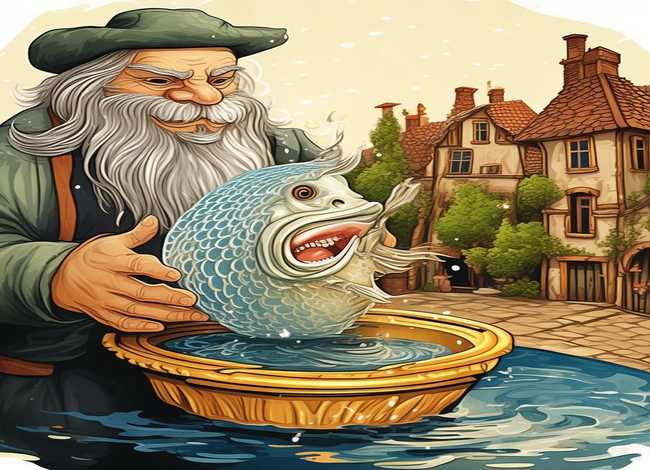 渔夫和金鱼的故事绘本在线阅读；渔夫和金鱼的故事绘本在线阅读图片