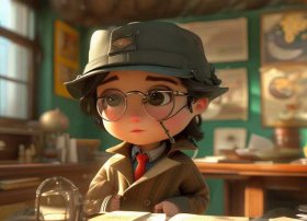侦探小女孩动画片、超级侦探动画片小女孩