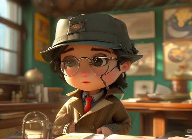 侦探小女孩动画片、超级侦探动画片小女孩