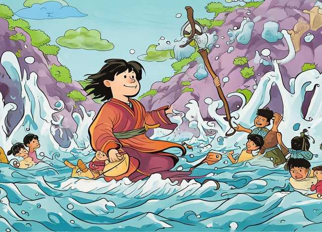 大禹治水的故事儿童版带拼音 大禹治水的故事注音版