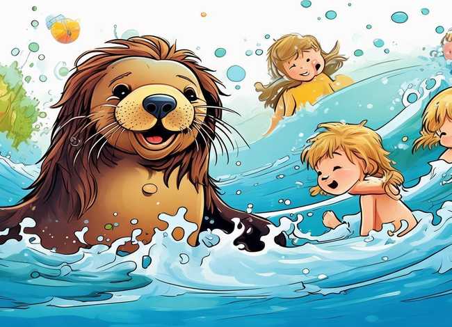 海狮儿童画；海狮儿童画教程