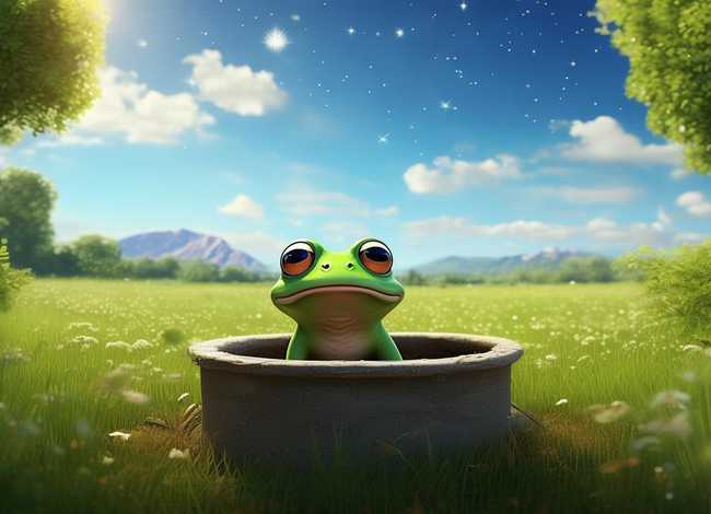 坐井观天新编故事，坐井观天新编故事400字四年级