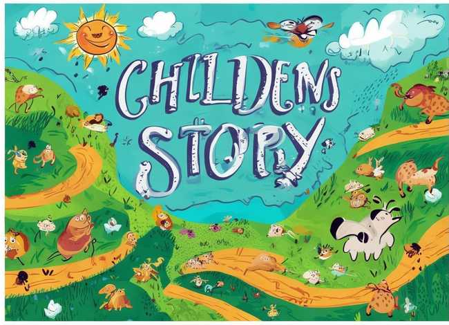 儿童故事手绘画报，儿童故事海报手绘简图