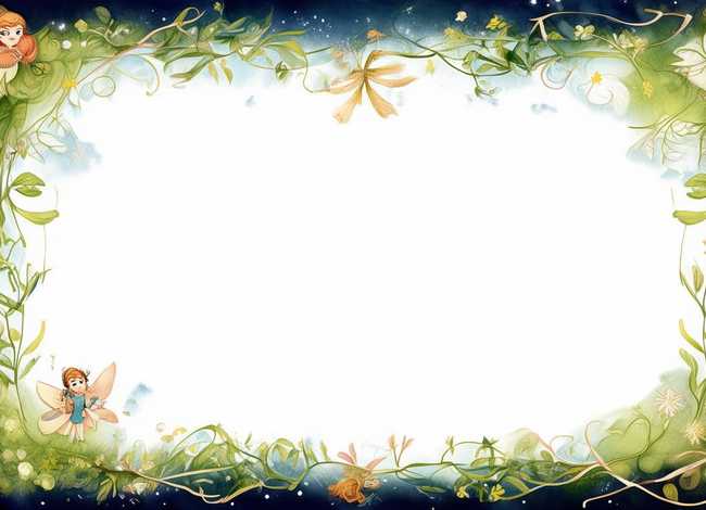 童话故事插图边框；童话故事插图手绘简单