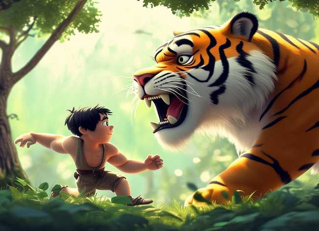 武松打虎儿童故事配图；武松打虎的幼儿故事