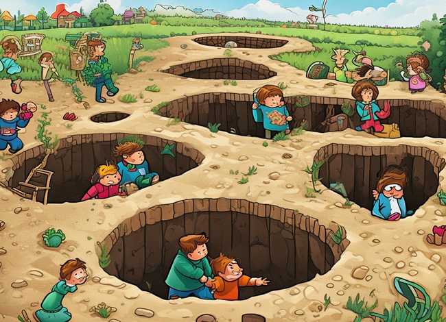 儿童地道战版图插图 儿童地道战图片大全