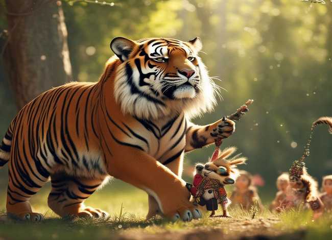 狐假虎威儿童故事讲述与表演，狐假虎威故事表演视频