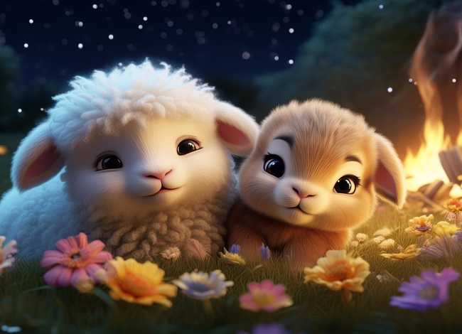 睡前故事大全100篇小绵羊 - 睡前故事大全100篇小绵羊和小兔子