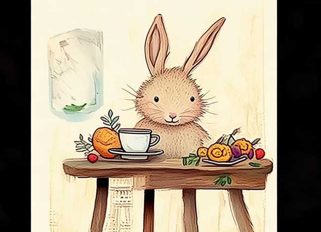 小兔子吃早餐简笔画、小兔子吃早餐简笔画怎么画