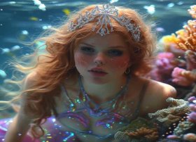 海底美人鱼公主；海底世界美人鱼公主