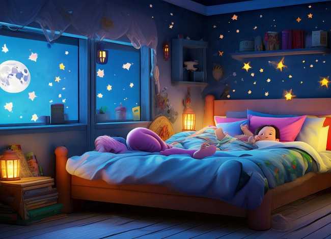 夜晚儿童绘本（儿童绘本晚上）