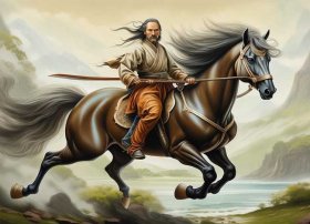 马的成语故事绘画；马的成语故事绘画图片