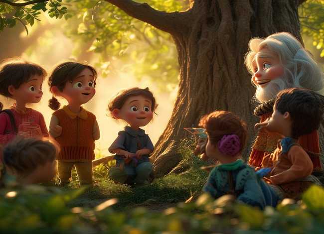 儿童小故事图片配图；儿童小故事图片