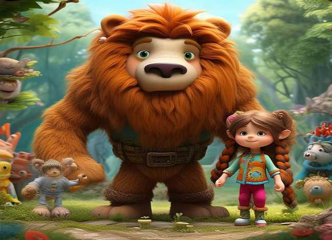 儿童故事野兽的故事；和野兽的故事