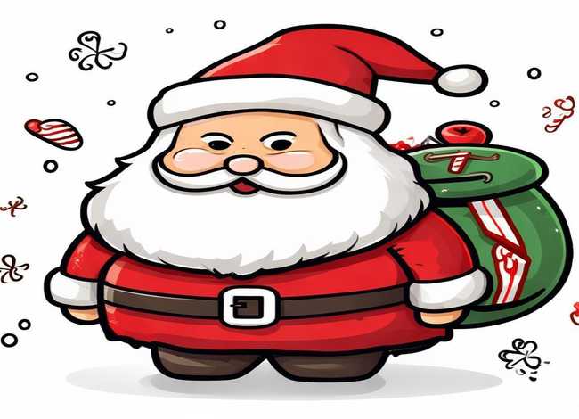 圣诞老人儿童图片，圣诞老人儿童图片简笔画