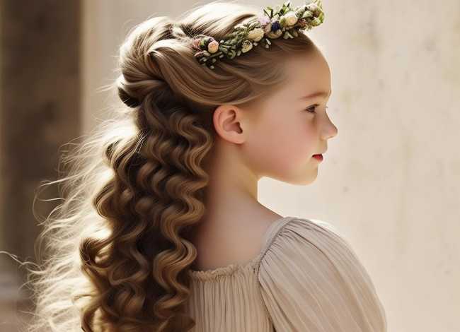 古典发型女儿童、古典发型女儿童图片