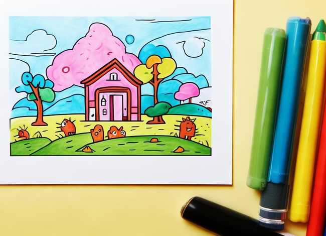 儿童填色故事打印版简单，儿童填色画打印版简单