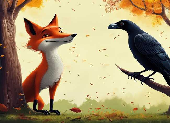 乌鸦和狐狸的寓言故事道理 - 乌鸦和狐狸的寓言故事道理和启示