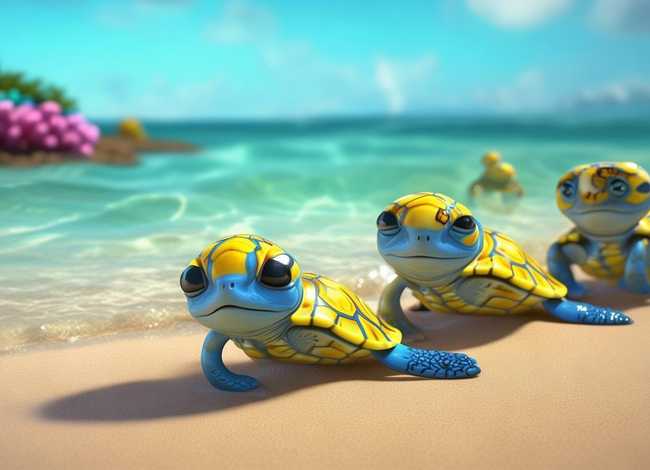 小海龟历险记儿童故事、小海龟历险记2