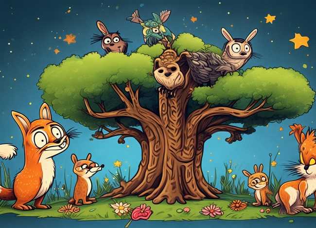 动物童话故事连环画4幅图片，动物故事连环画图片4张