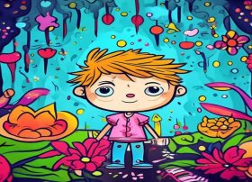 完整儿童故事绘画插图、儿童故事插图简笔画