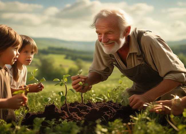 幼儿故事种树的老爷爷；幼儿故事种树的老爷爷教案