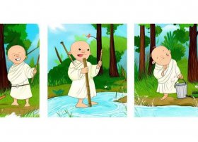 幼儿故事三个和尚文字 幼儿故事三个和尚文字图片