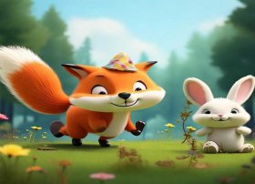 狐狸和兔子的儿童故事；狐狸和兔子的小故事