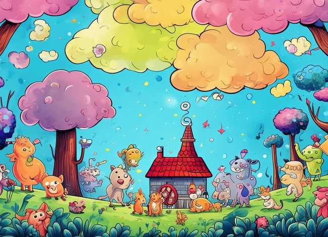 童话故事绘画作品图片儿童画、童话故事绘画作品图片