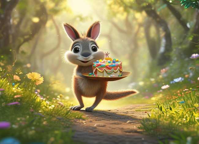 儿童故事小袋鼠送蛋糕（小袋鼠幼儿故事）