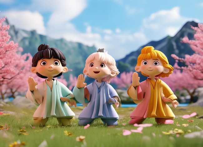 桃花源三结义的故事儿童版，幼儿故事桃源三结义