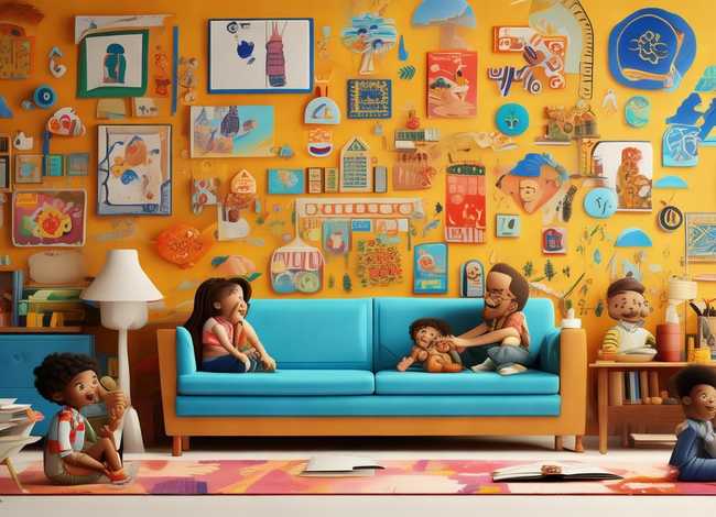 儿童家风家训简笔画；家风家训儿童画简笔画绘画