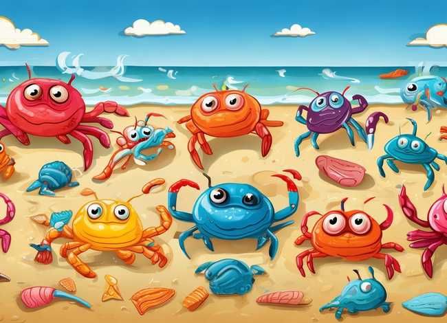 螃蟹儿童画图片 螃蟹儿童画图片大全