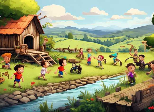 乡村儿童生活世界图景pdf；乡村生活儿童绘画图片