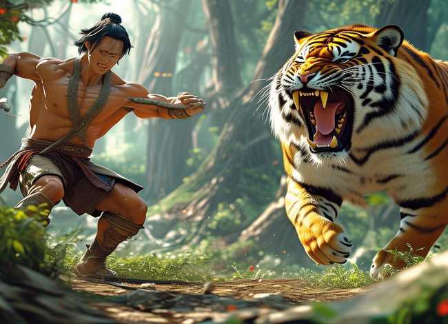 武松打虎儿童故事表演；武松打虎幼儿故事表演